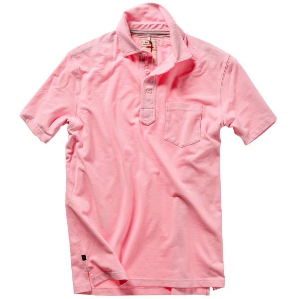 Pale Pink Pique Slot Stretch Polo by Relwen