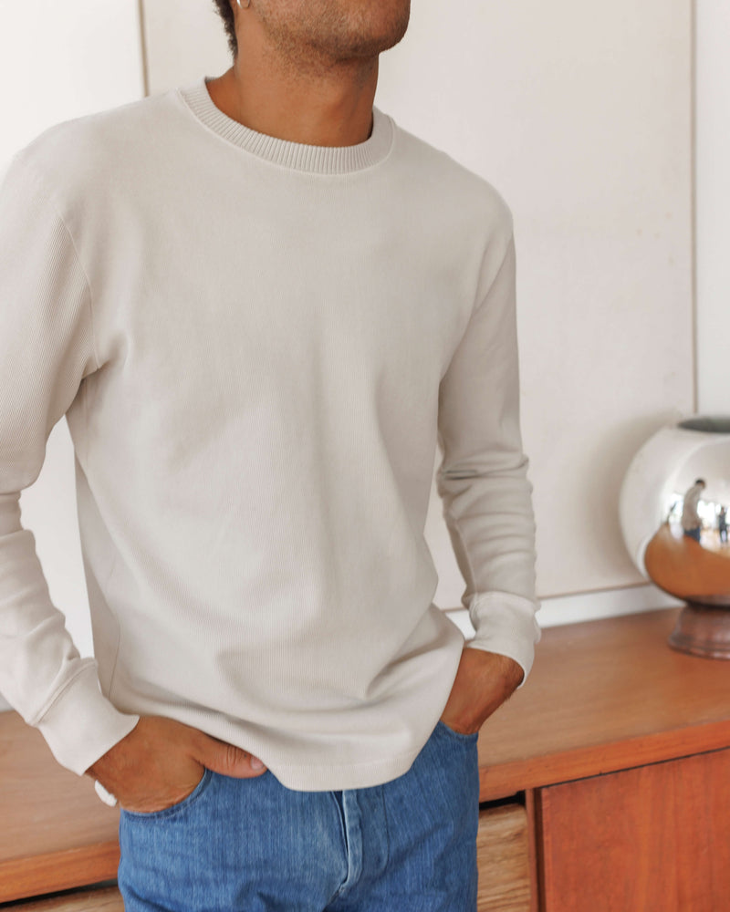 Cream "Caza" Organic Cotton Sweater by Alex Crane