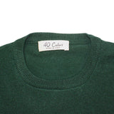 Pine Green Italian Merino Wool Crewneck Sweater by 40Colori Italy