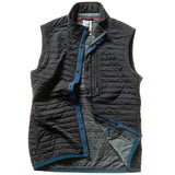 Black Fade Quilted Windzip Vest by Relwen