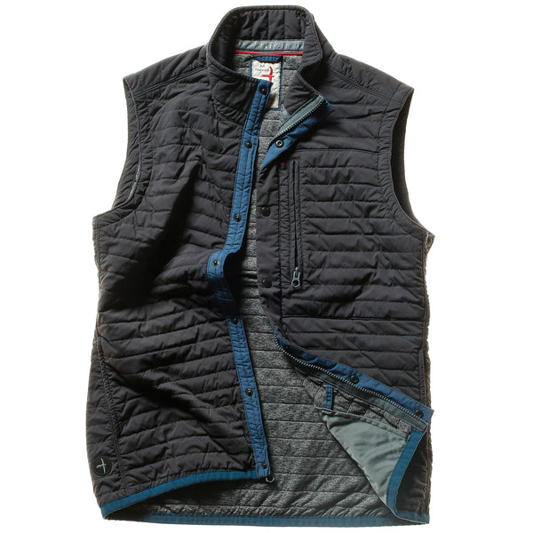 Midnight Quilted Windzip Vest by Relwen