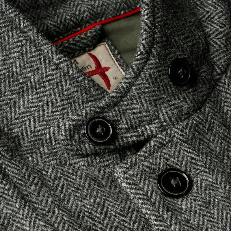 Lt Grey / Black Herringbone Heritage Trap Blazer by Relwen