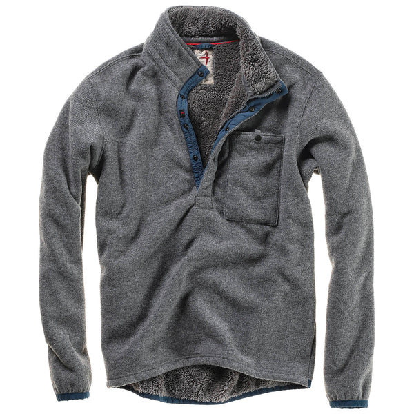 Grey Heather Wool Shag Popover by Relwen