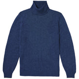 Heather Blue Italian Cashmere / Extra Fine Merino Roll Neck by 40 Colori Italy