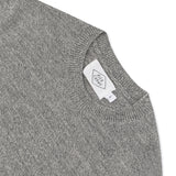 Waterfalls Grey Marl Merino Wool Crewneck "Campo" Sweater by Alex Crane