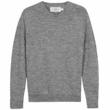 Waterfalls Grey Marl Merino Wool Crewneck "Campo" Sweater by Alex Crane