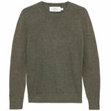 Heathered Pine Italian Merino Wool Crewneck "Campo" Sweater by Alex Crane