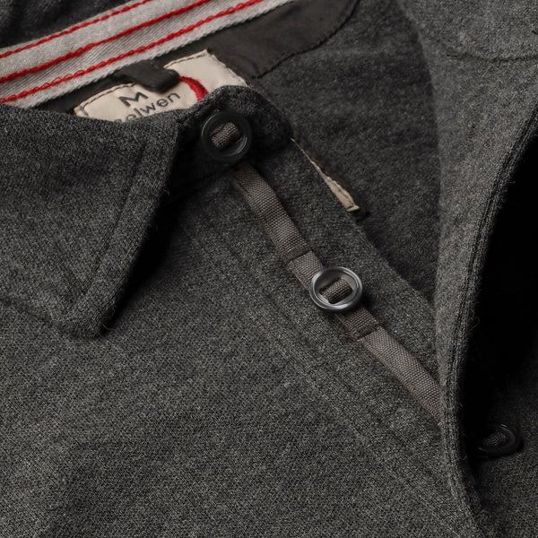 Charcoal Heather Pique Slot Polo by Relwen
