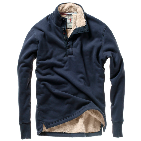 Navy Superfleece Mock by Relwen