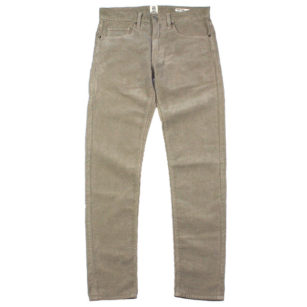 The "Pen" Slim Light Grey Stretch Pinwale Cord Pant by Hiroshi Kato