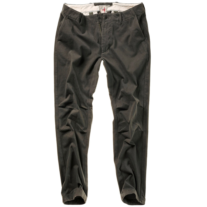 Charcoal Loden Moleskin Stretch Chino by Relwen