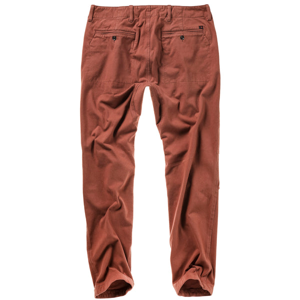 Clay Red Moleskin Stretch Chino by Relwen