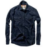 Navy / Black Micro Houndstooth Utility Workshirt by Relwen