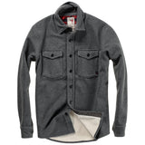 Dark Grey Heather Pique Fleece Workshirt by Relwen