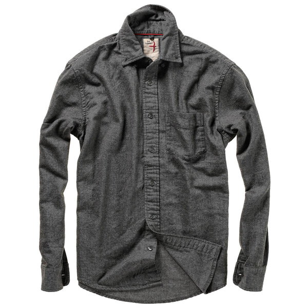 Smoke Flyweight Brushed Twill Shirt by Relwen