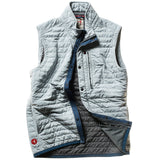 Ghost Grey Quilted Windzip Vest by Relwen