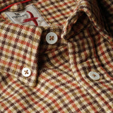 Wheat Multi Check Chamois-Lined Flannel Shirt Jacket by Relwen