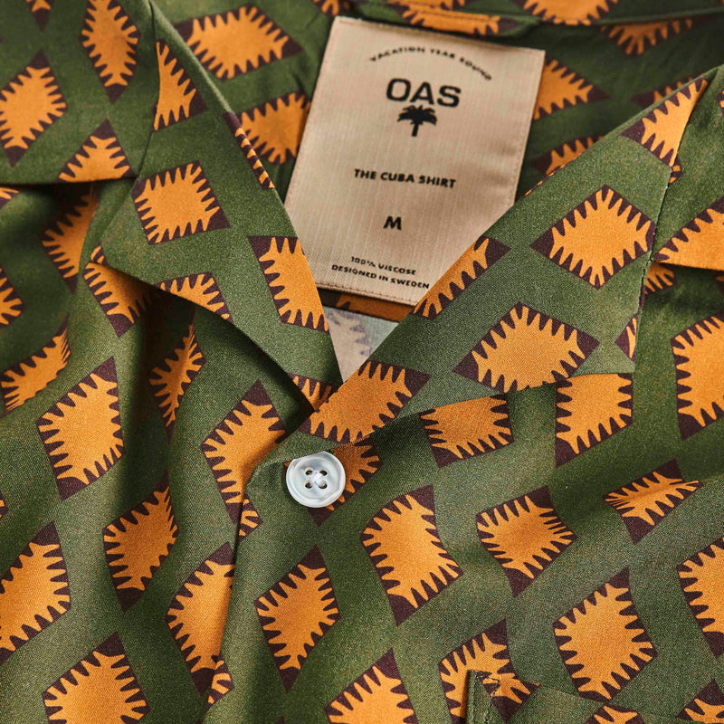 Forest Green / Orange "Smokin Rustic" Shirt by OAS